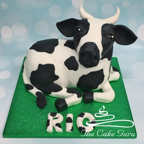 Festiko® Cow One Cake Topper Happy First Birthday Cake Decoration Cow Farm  Animal Zoo Theme