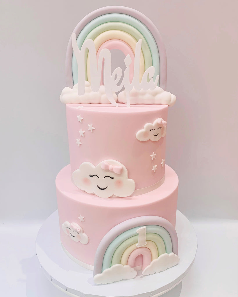 Pastel Blooms Cake - Customised Birthday Cake