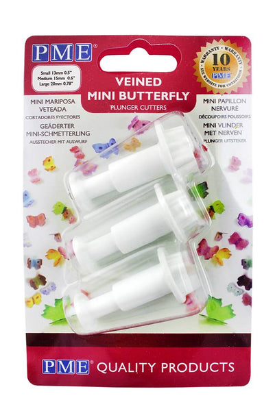 PME Mini Butterfly Plunger Cutters - Set of 3